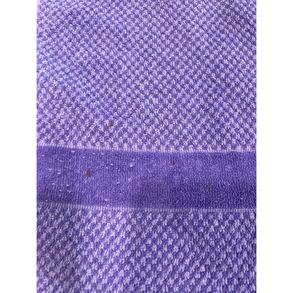 Fieldcrest Purple Cloth Cotton Fringe Towels 3 Piece Set Hand Bath MCM Vintage - Picture 6 of 16